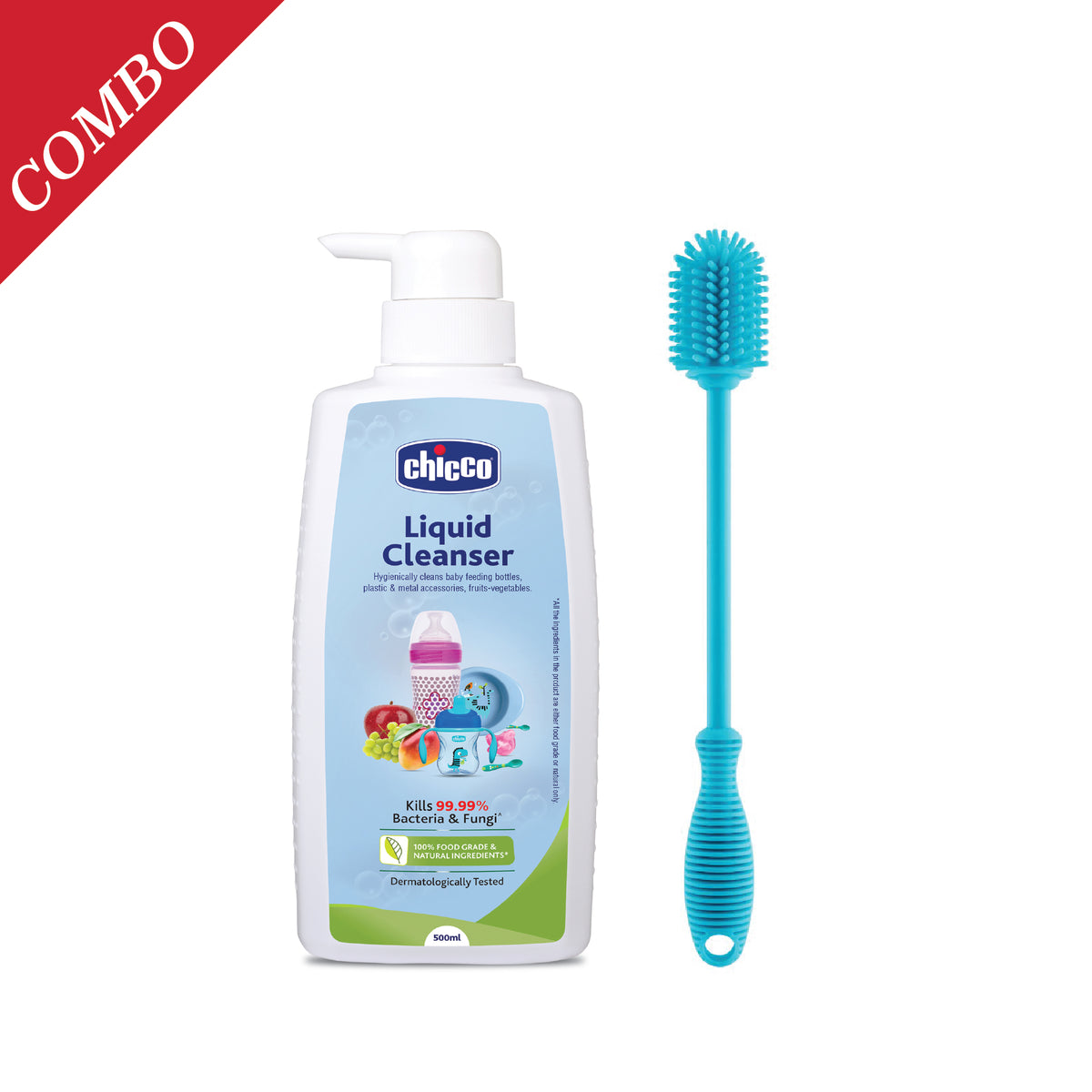 Liquid Cleanser 500ml & Silicon Bottle Brush