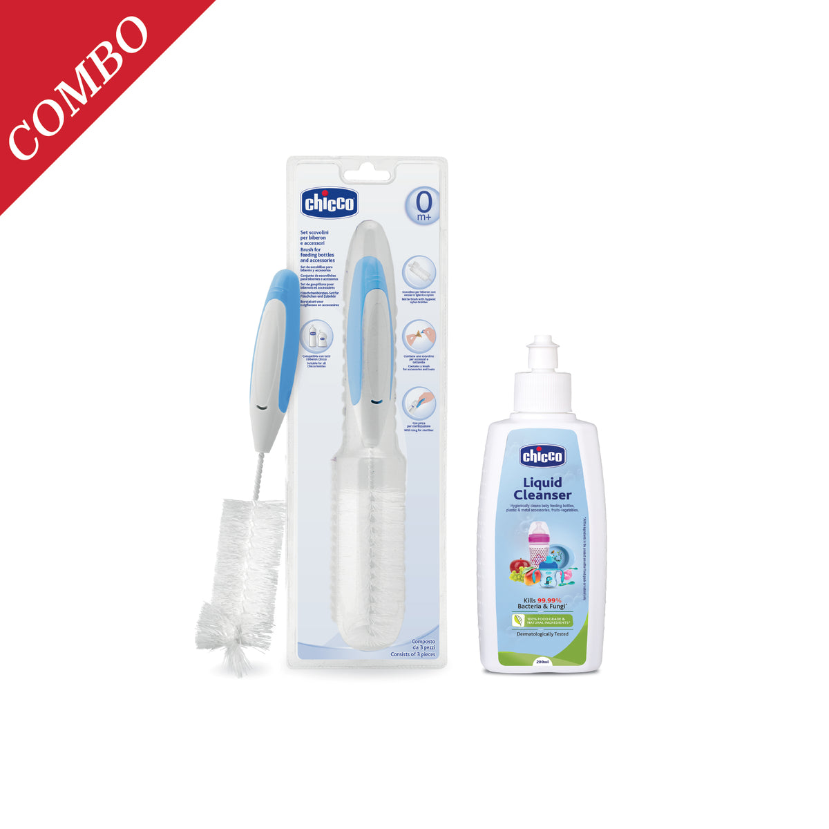 Liquid Cleanser 200ml & Bottle Brush (3 In 1)