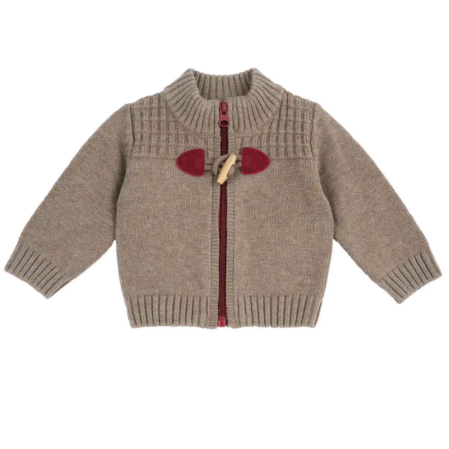 Boys Brown Solid Cardigan