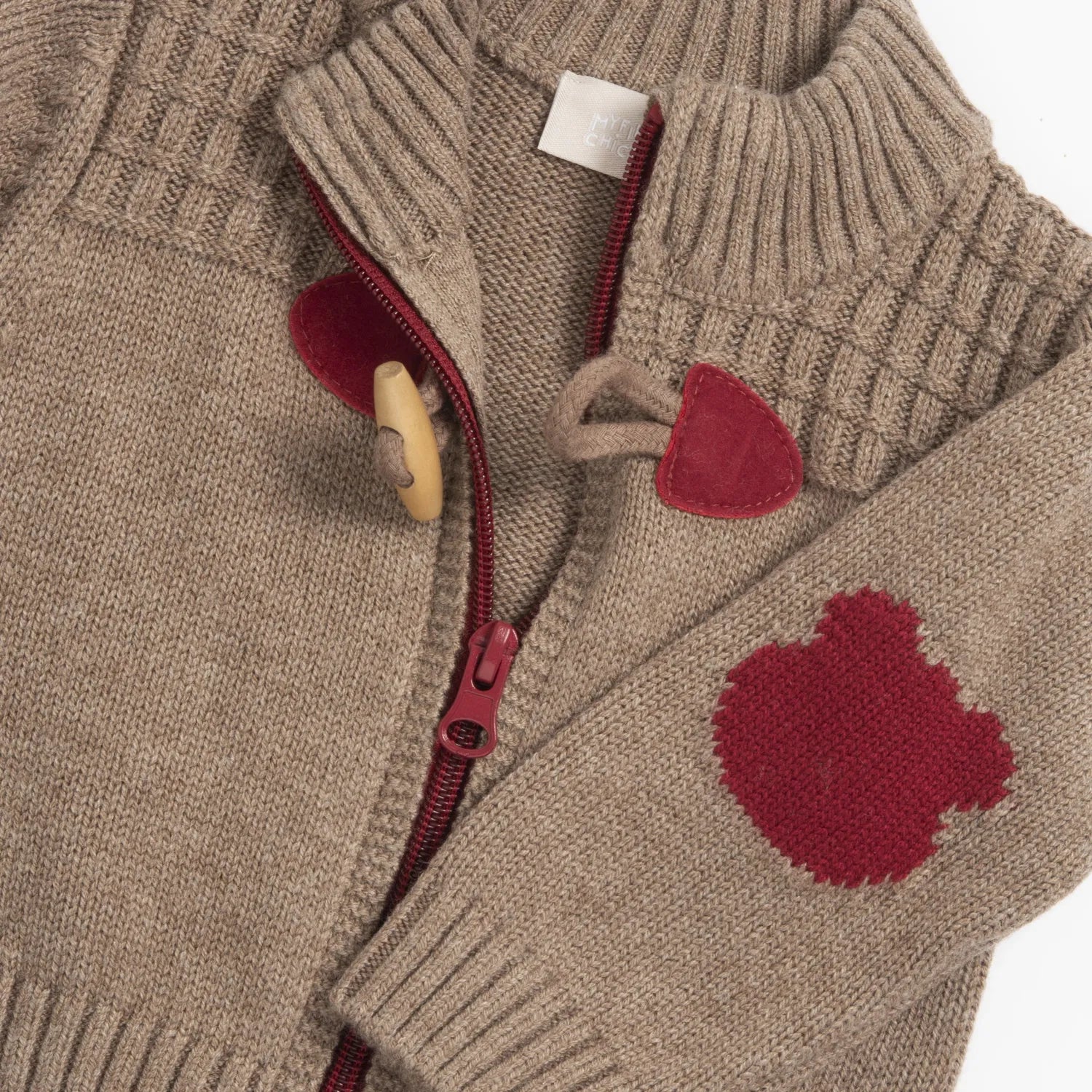 Boys Brown Solid Cardigan