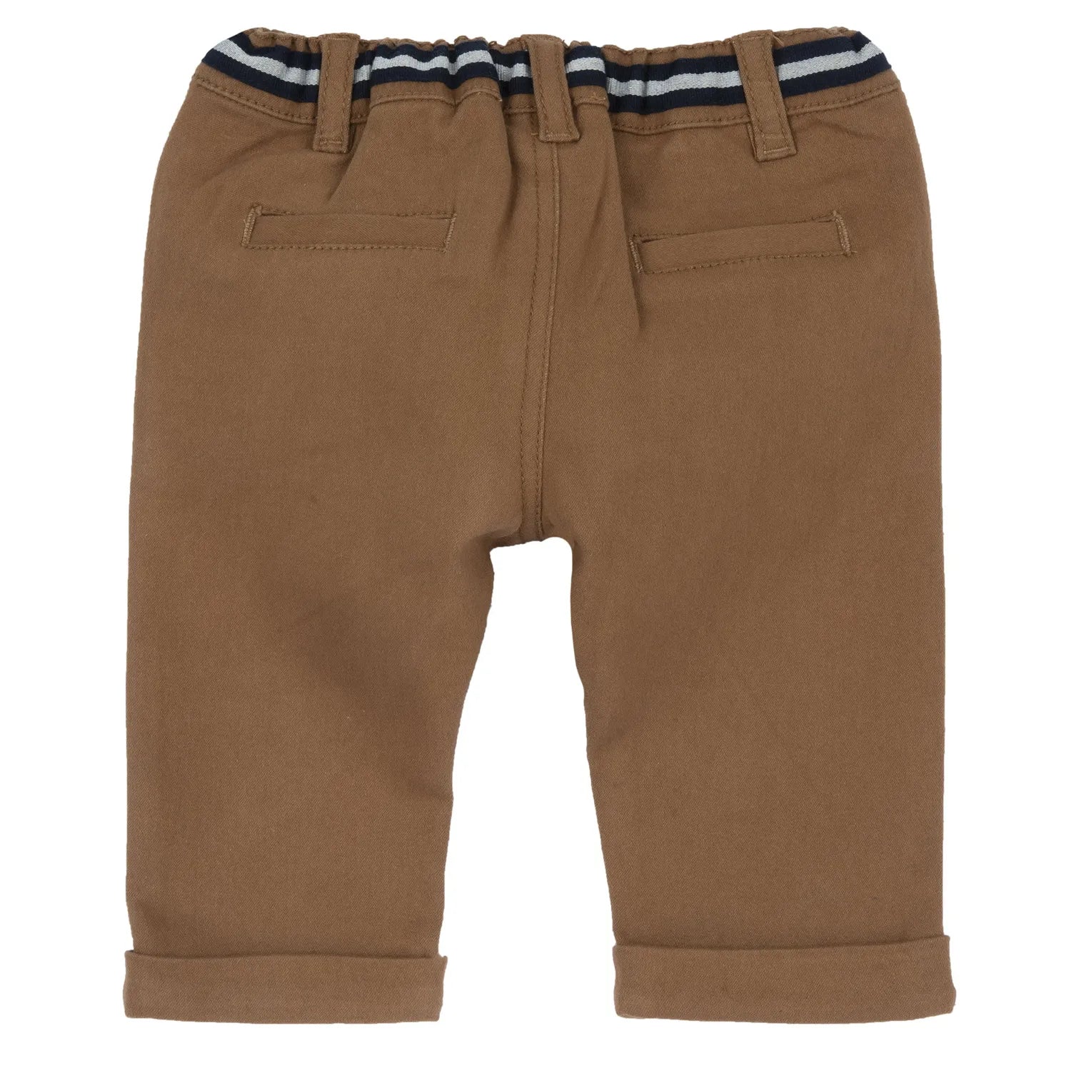 Boys Brown Solid Woven Trouser