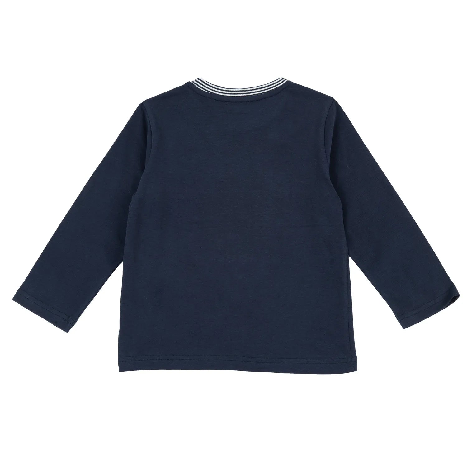 Boys Dark Blue Graphic Printed Long Sleeve T-shirt