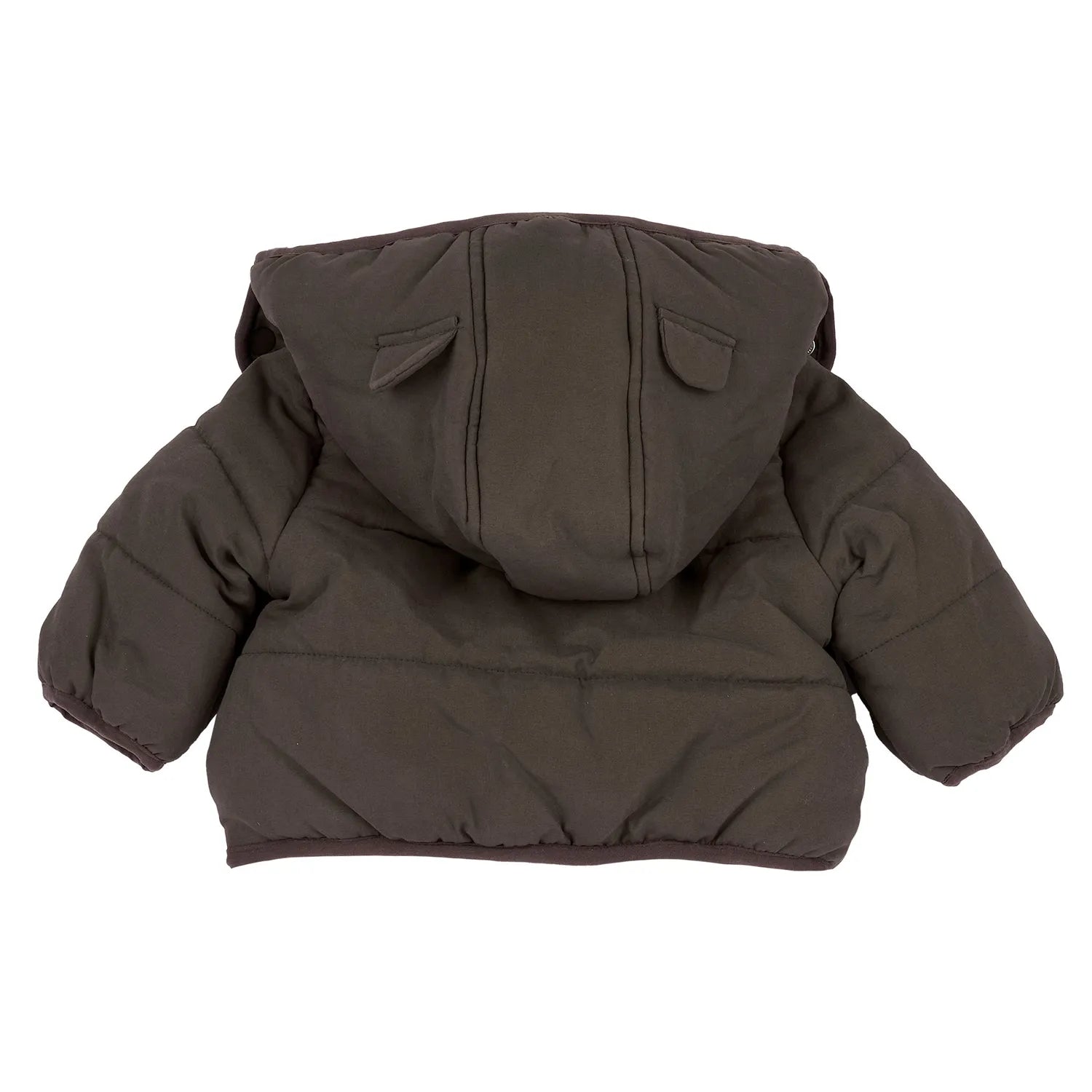 Boys Dark Brown Solid Jacket