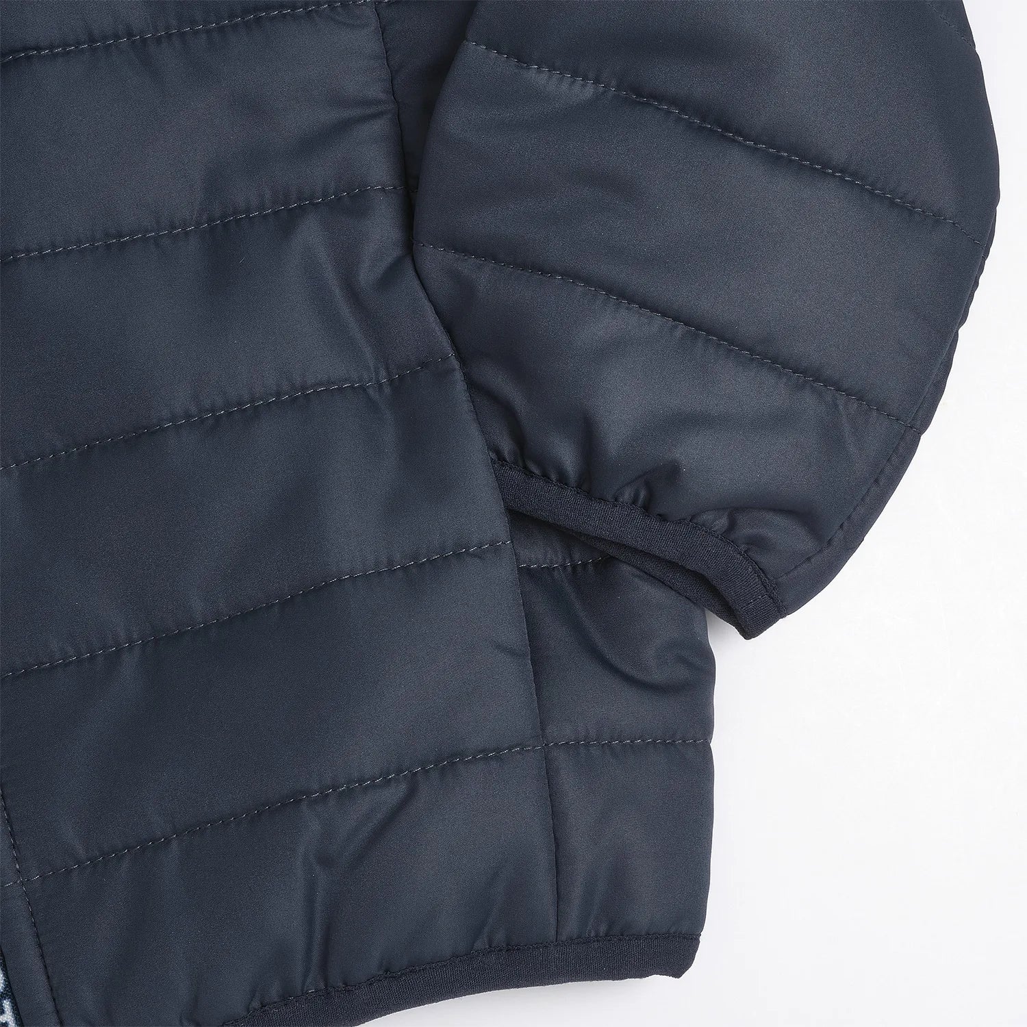 Boys Medium Blue Solid Polyester Jacket