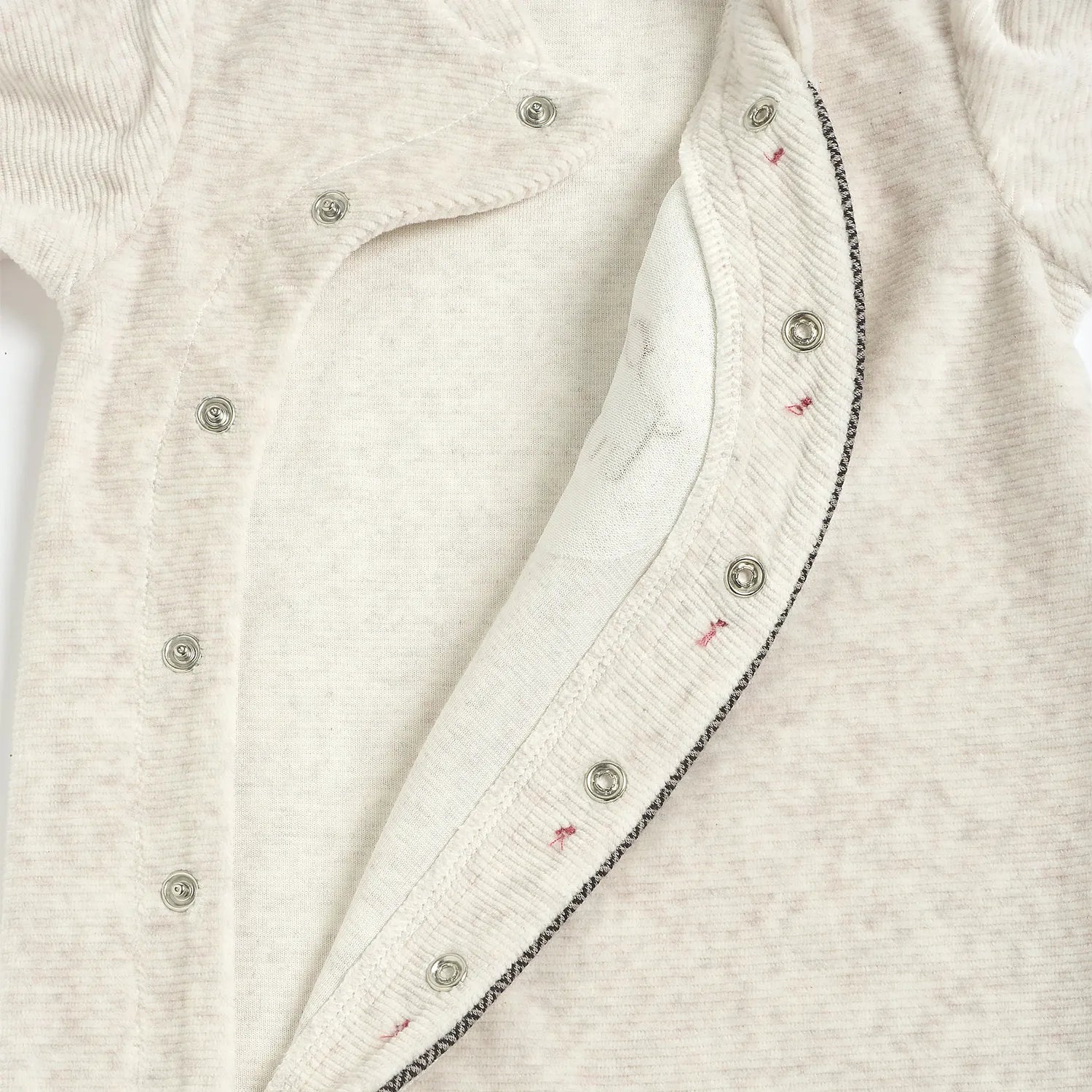 Boys Medium Natural Applique Front Opening Babysuit