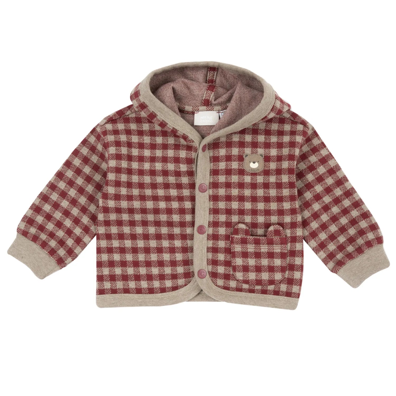 Boys Medium Red Checked Sweatshirt