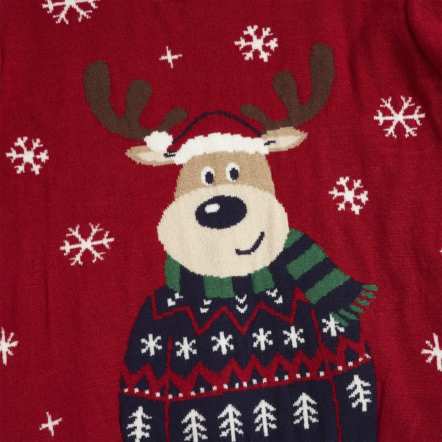 Boys Medium Red Printed Pullover