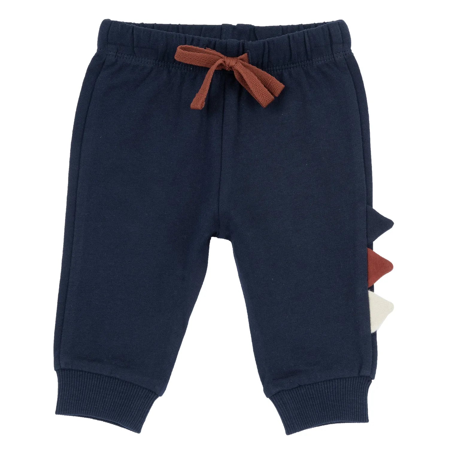 Boys Navy Blue Self Design Joggers