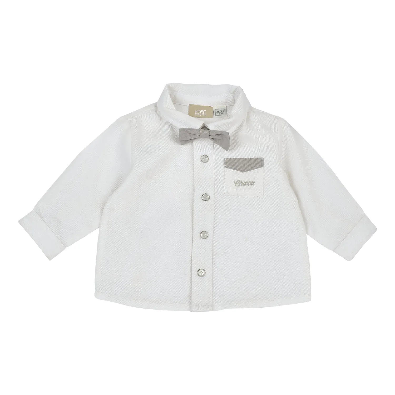 Boys Off White Solid Woven Shirt