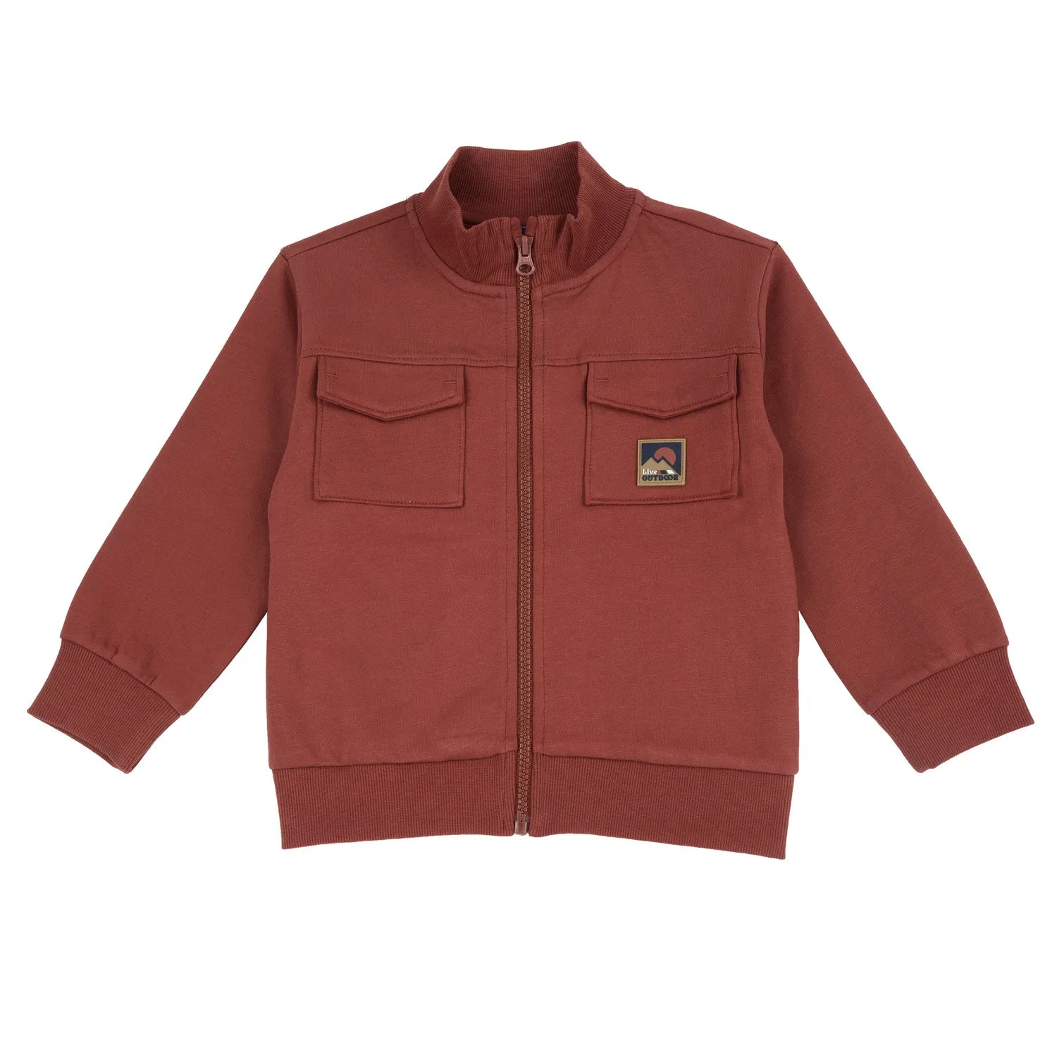 Boys Rust Printed Knitted Sweatshirt