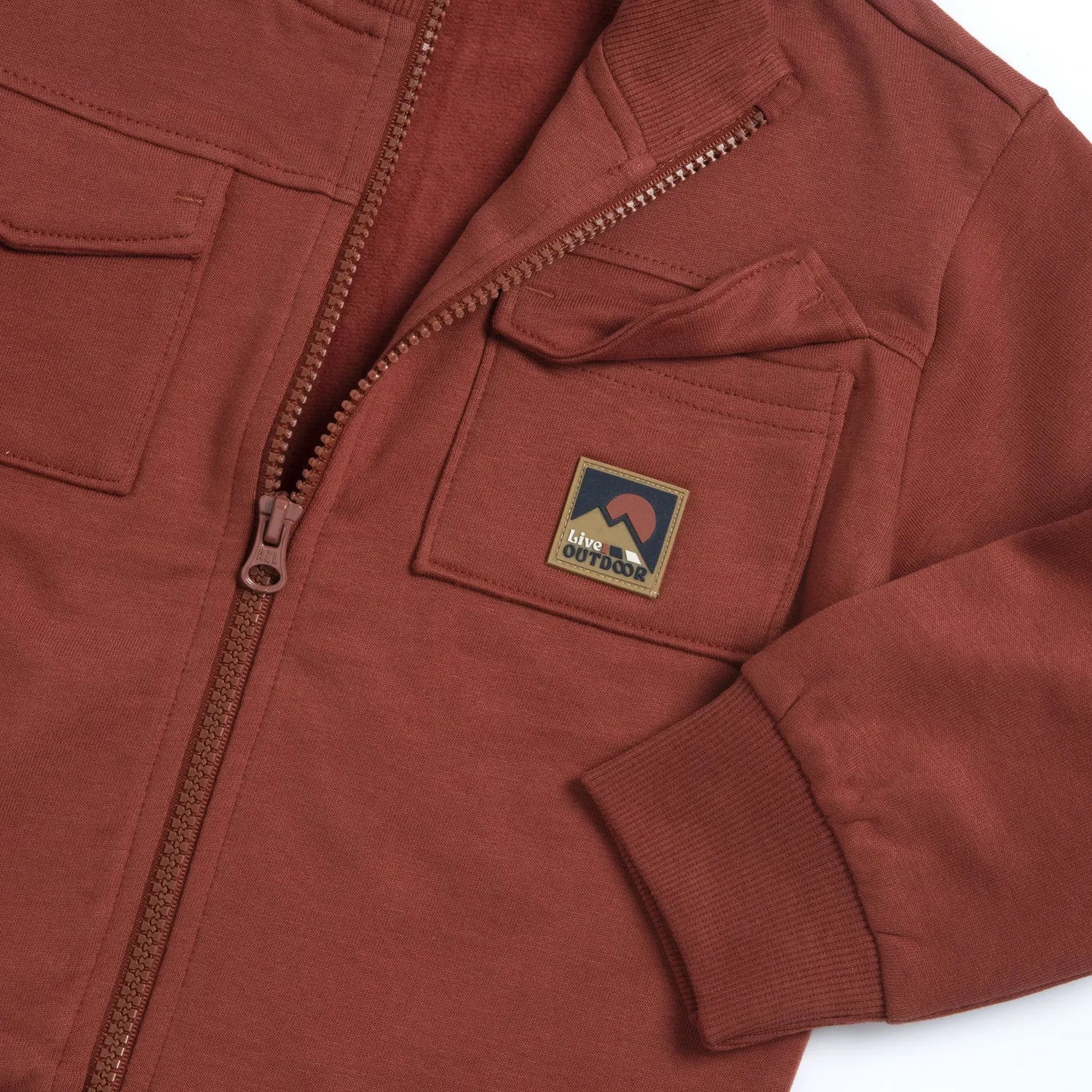 Boys Rust Printed Knitted Sweatshirt