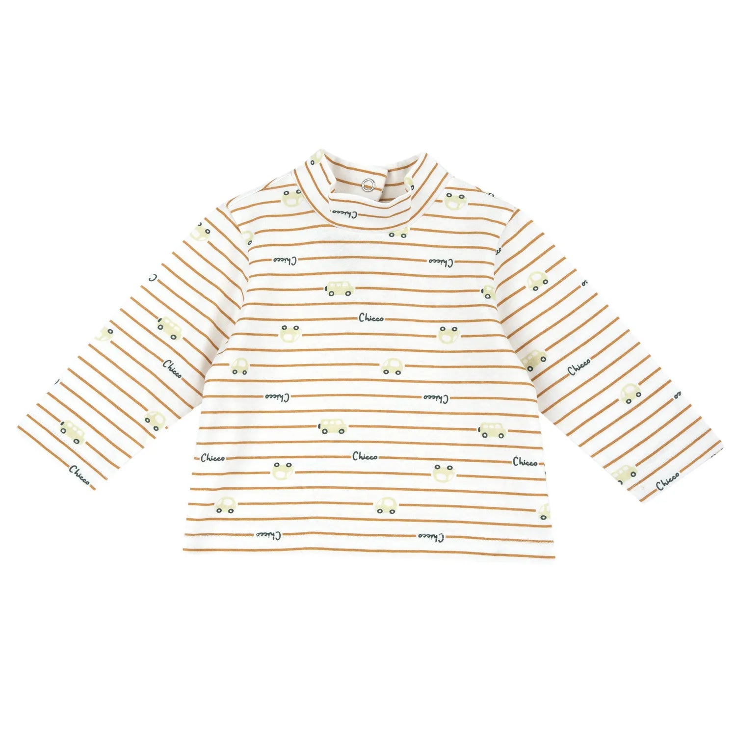 Boys White Striped Long Sleeve T-shirt