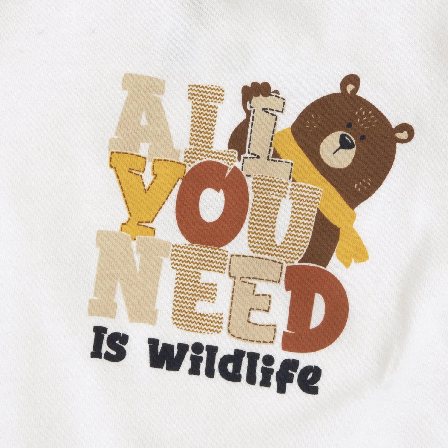 Boys White Typography Knitted T-shirt