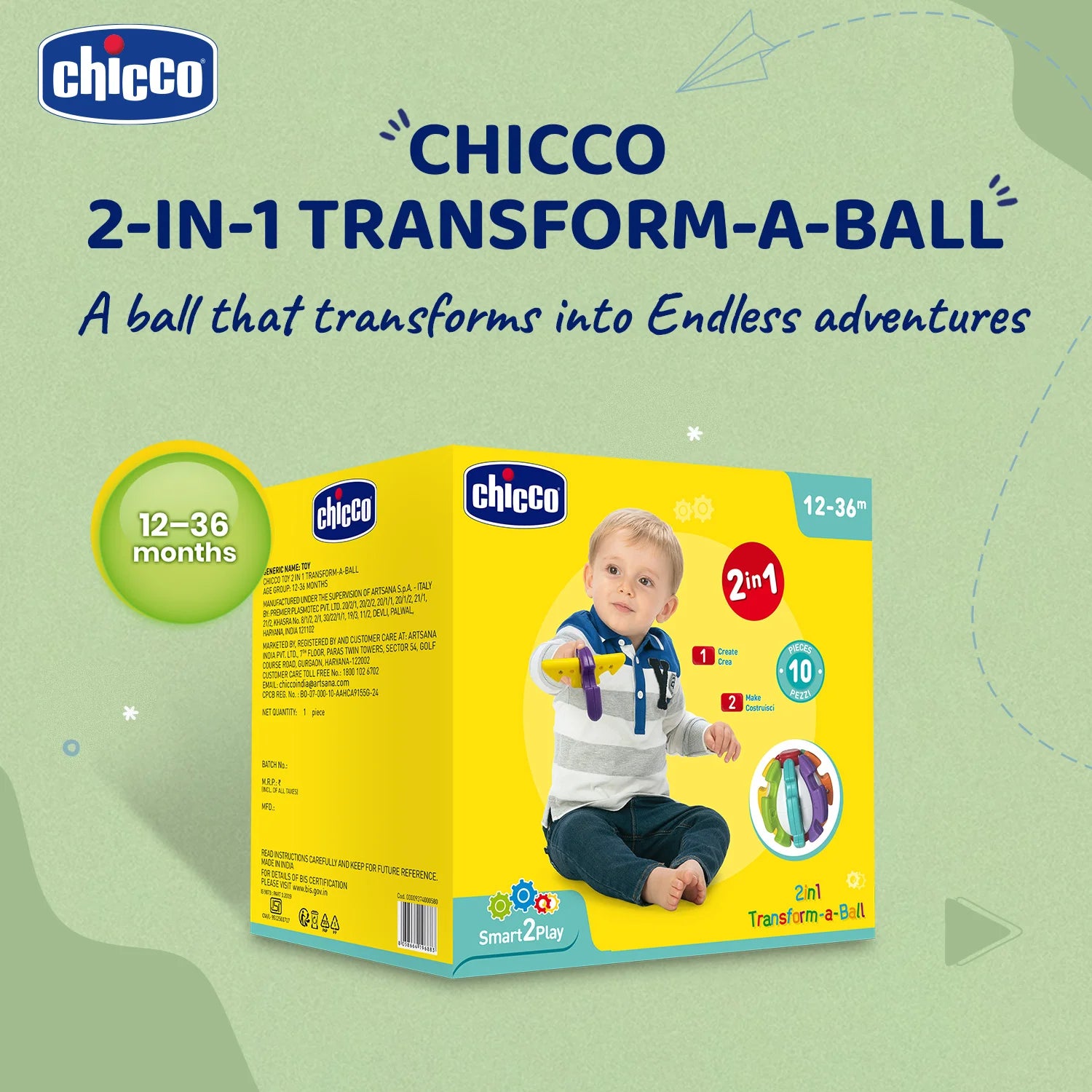 Chicco 2 in 1 Transform-a-Ball