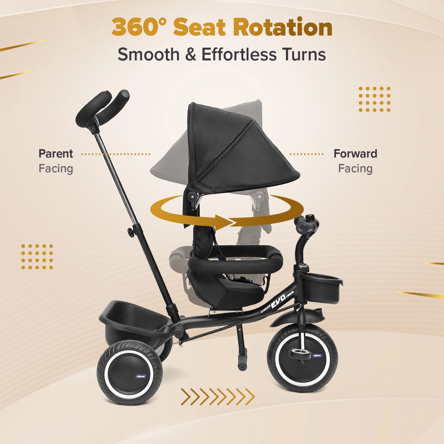 4 In 1 Evolution Trike Black