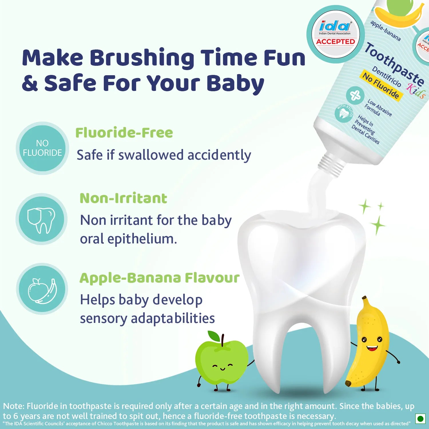 Applebanana Toothpaste 6M to 6Y 50g