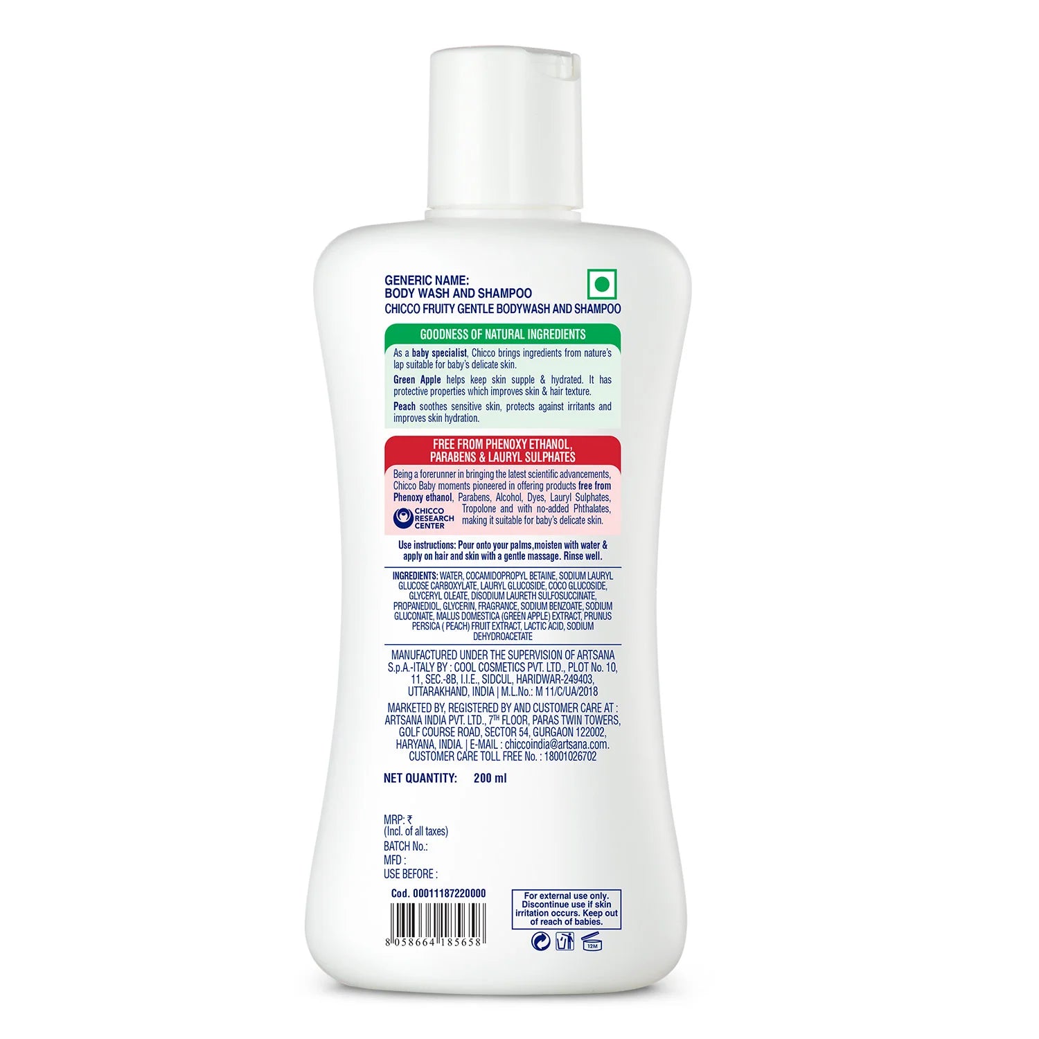 Baby Moments Gentle Bodywash & Shampoo Green Apple 200ml