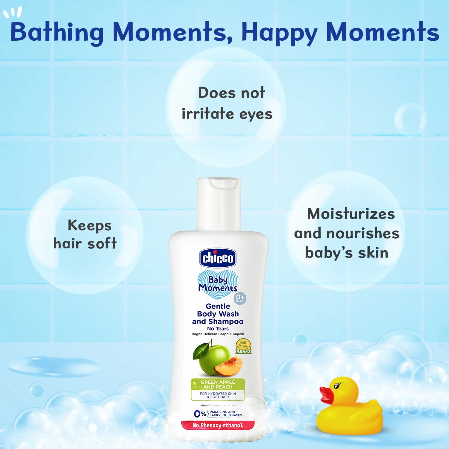 Baby Moments Gentle Bodywash & Shampoo Green Apple 200ml