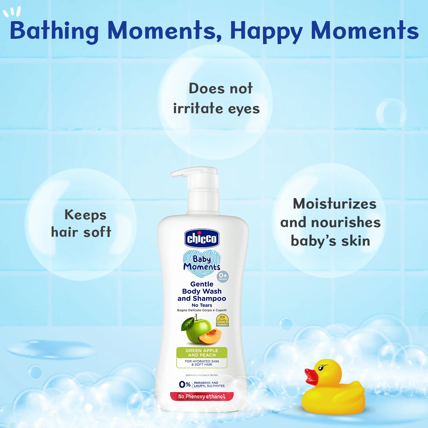 Baby Moments Gentle Bodywash & Shampoo Green Apple 500ml