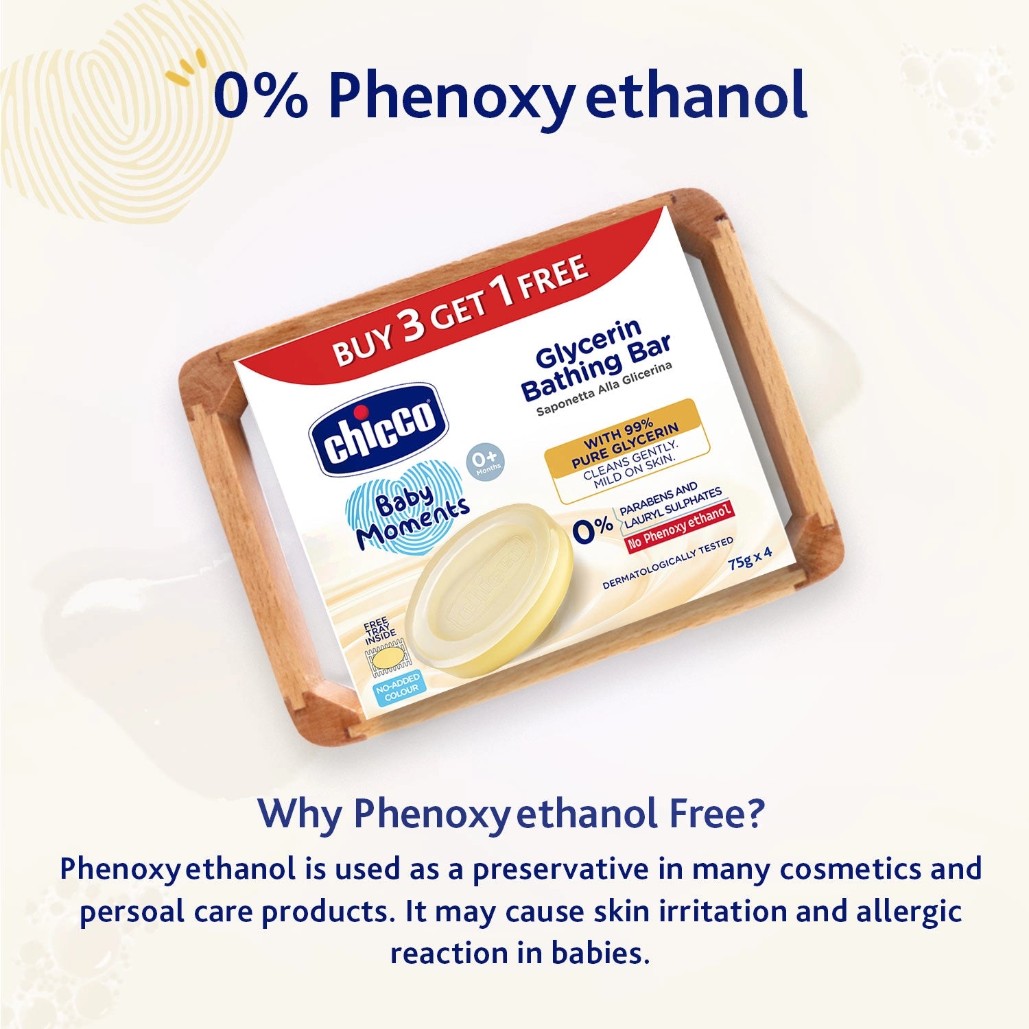 Baby Moments Glycerin Bathing Bar 75g Buy 3 Get 1 Free