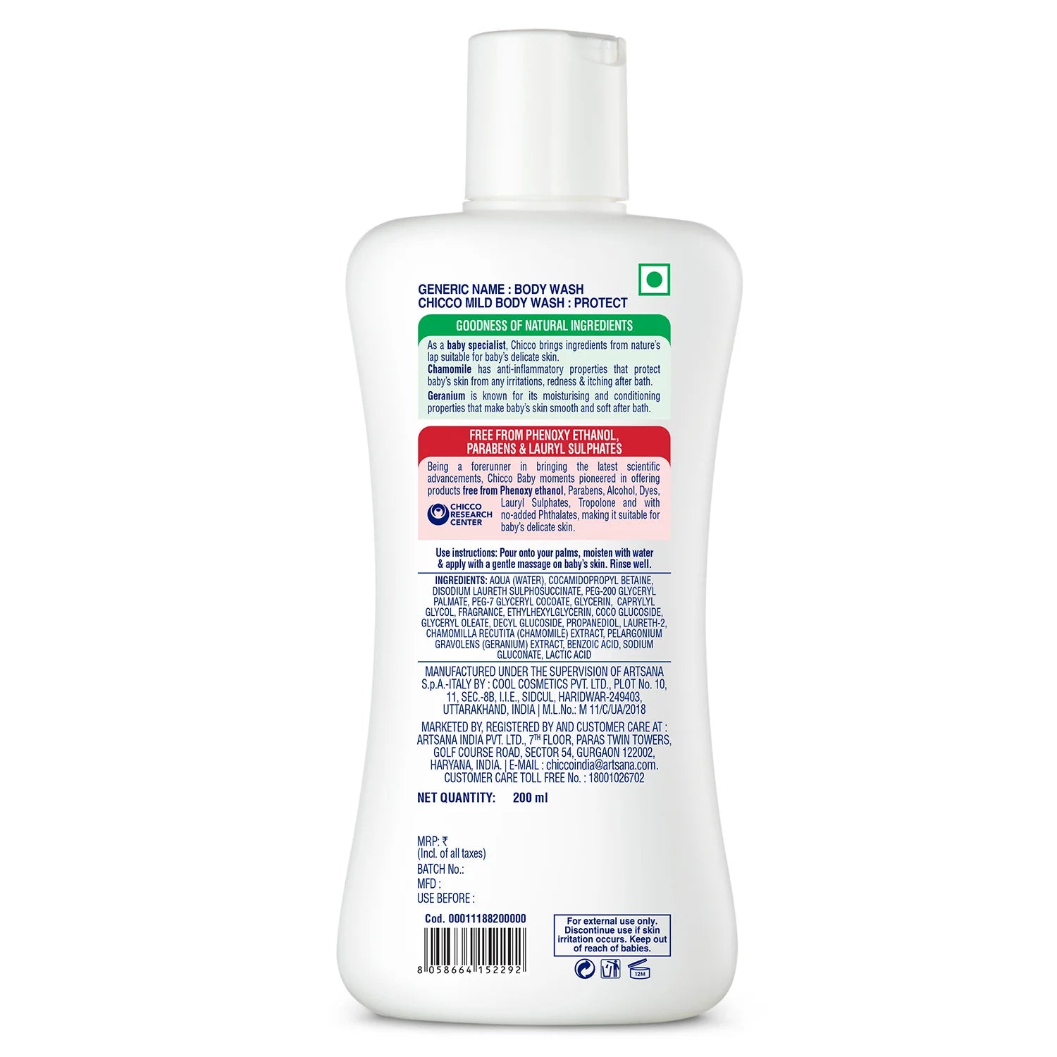 Baby Moments Mild Bodywash Protect 200ml