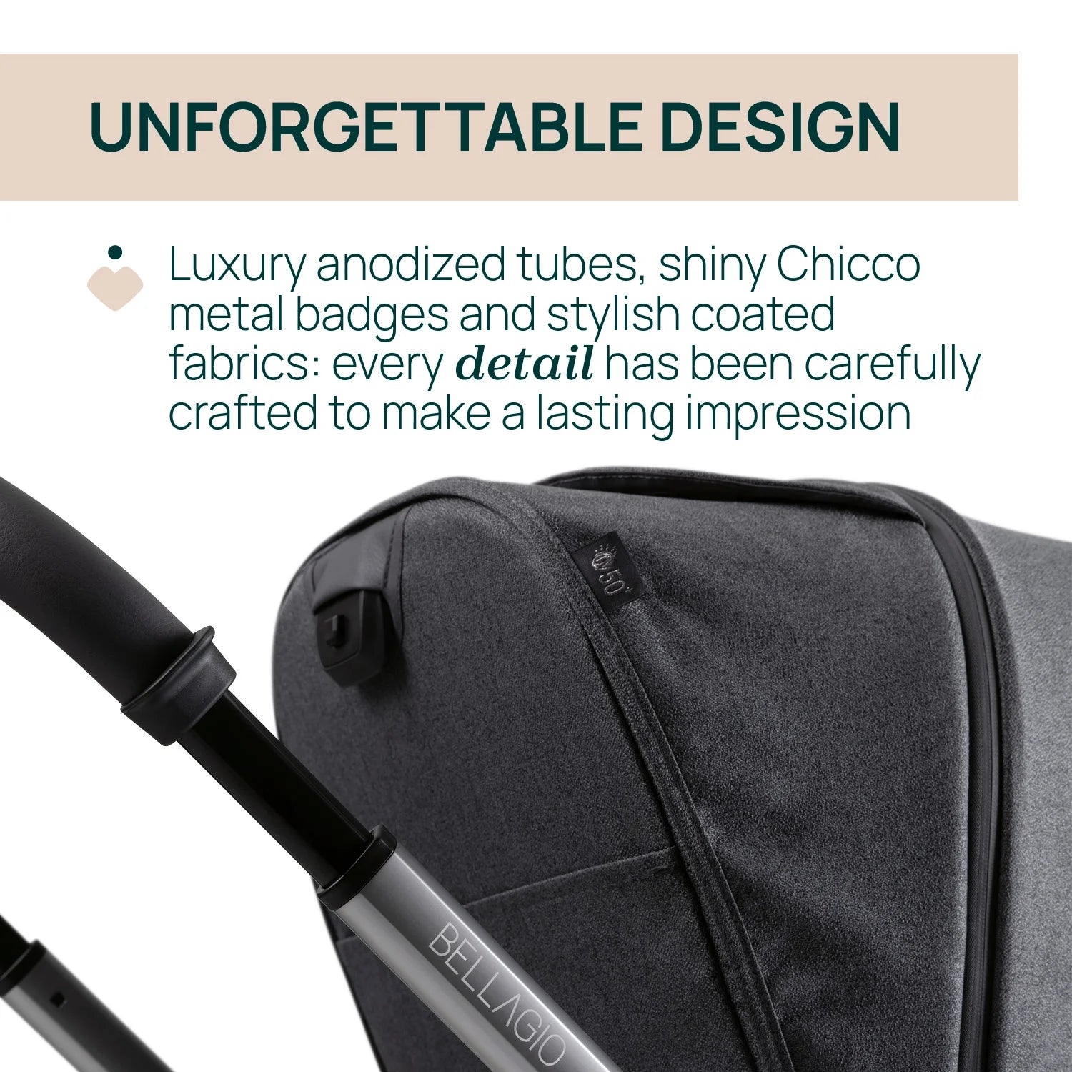 Bellagio Stroller Black Satin