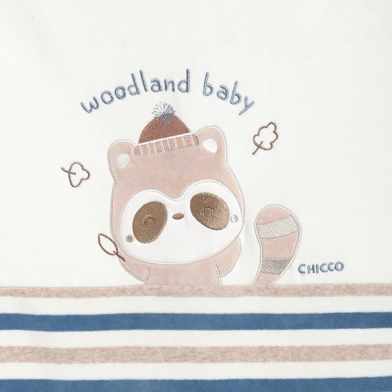 Boys Beige & Blue Pram Blanket