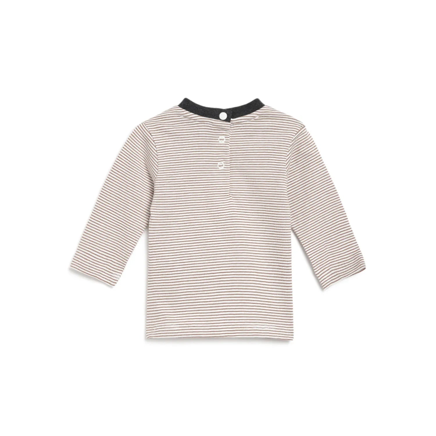 Boys Beige Striped T-shirt