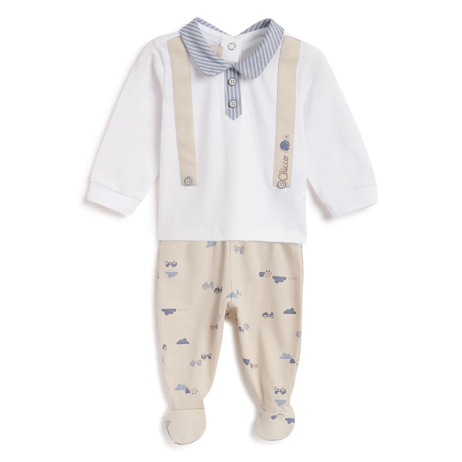 Boys Beige T-shirt With Leggings