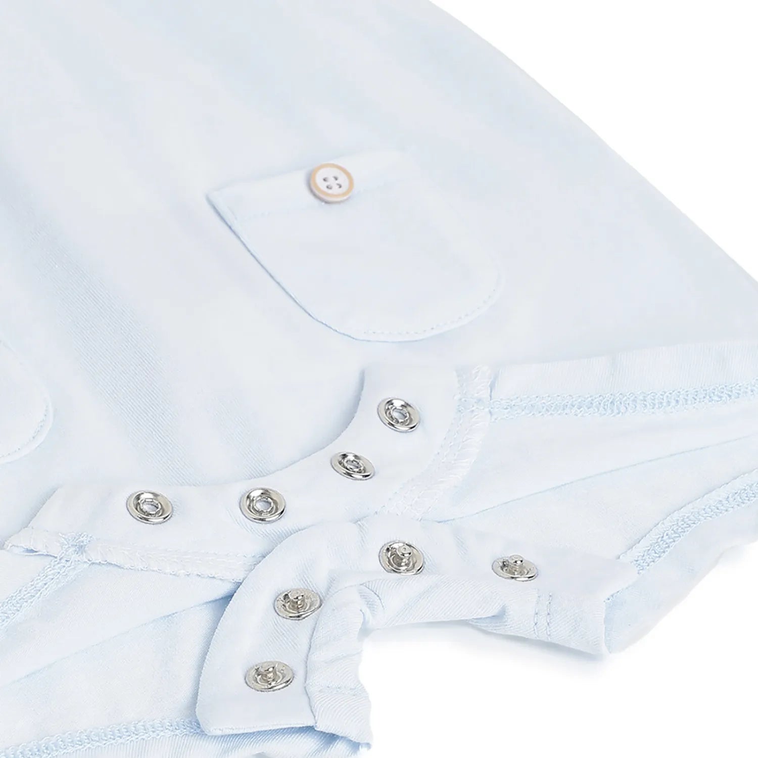 Boys Blue Applique Short Sleeve Romper