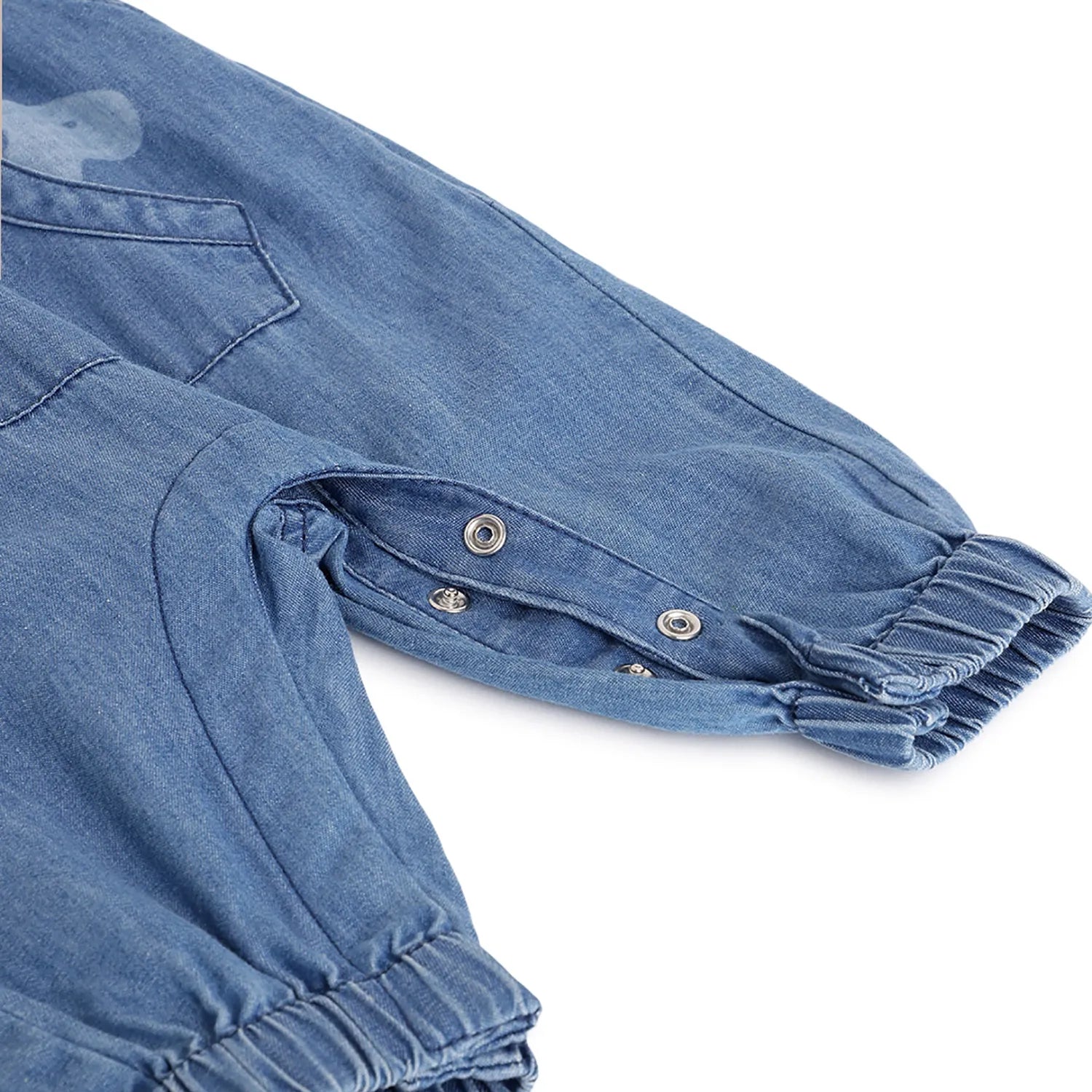 Boys Blue Printed Dungarees