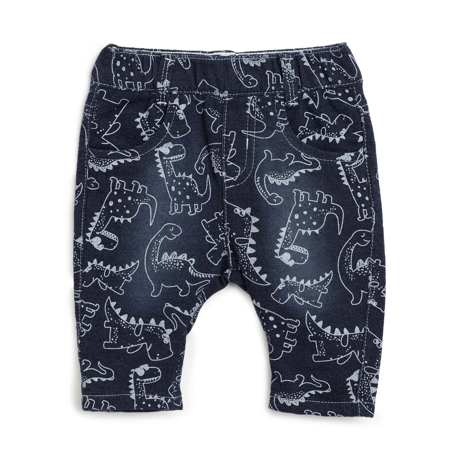 Boys Blue Printed Jeans