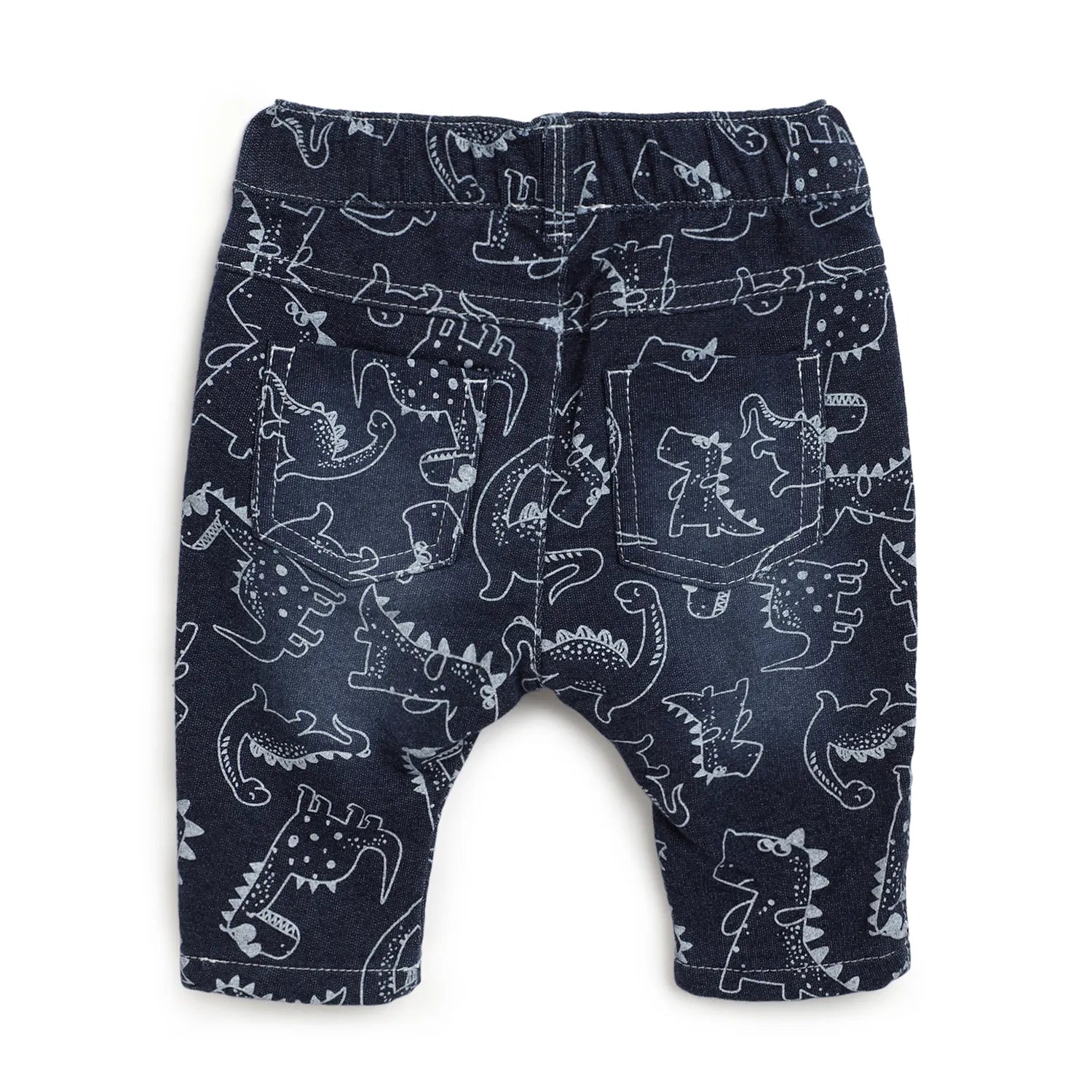 Boys Blue Printed Jeans