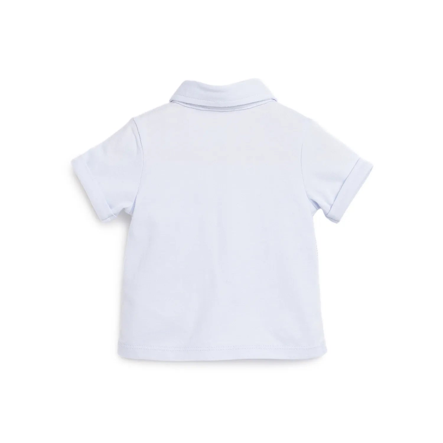 Boys Blue Printed Polo T-shirt