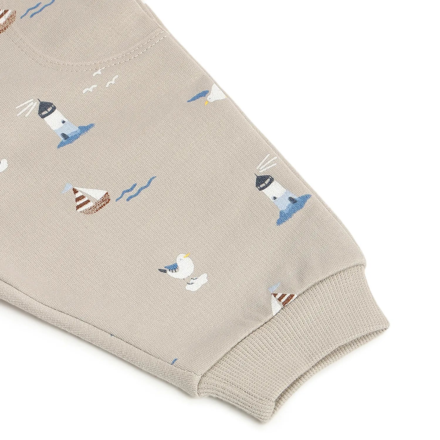 Boys Blue Printed Tshirt with Joggers