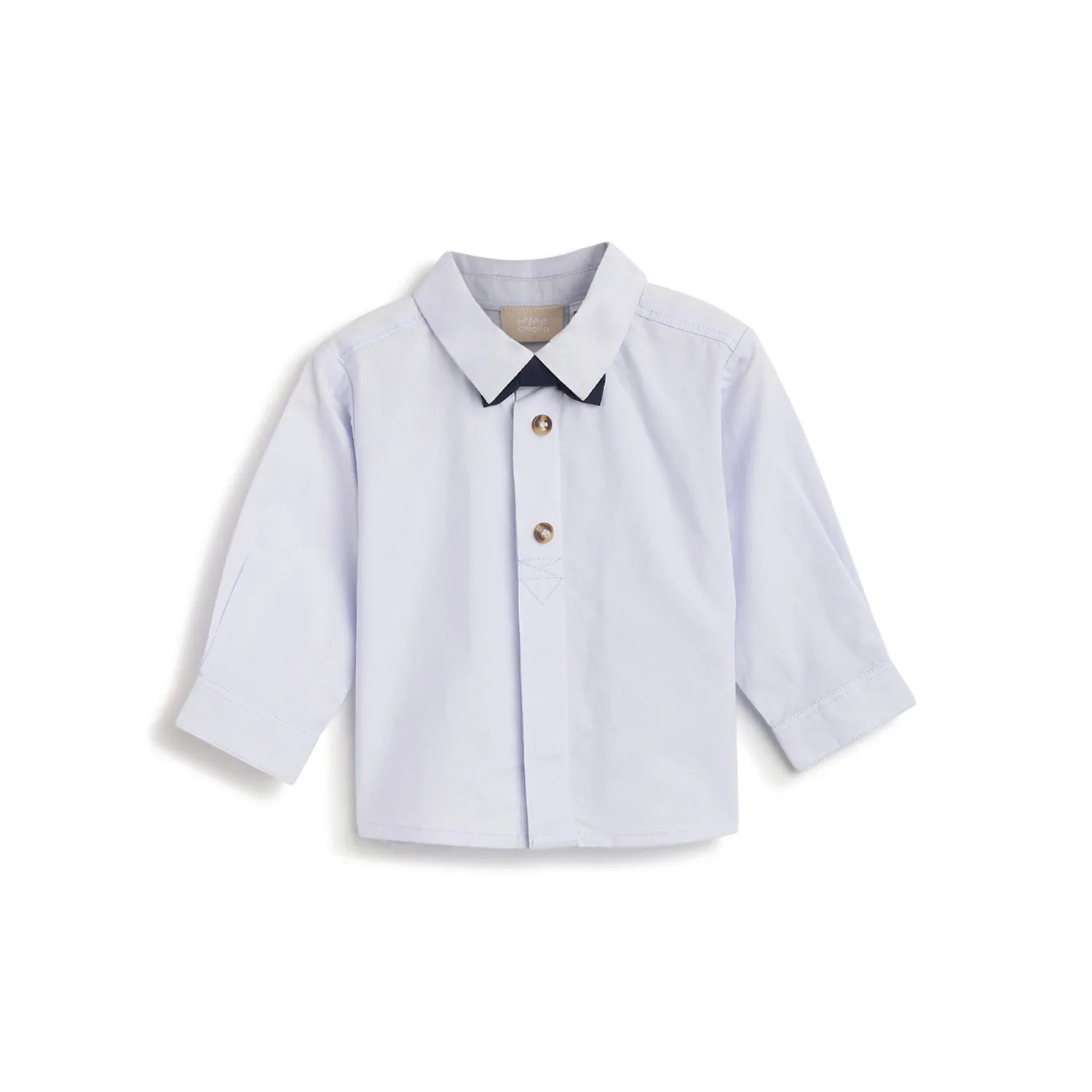Boys Blue Solid Cotton Shirt