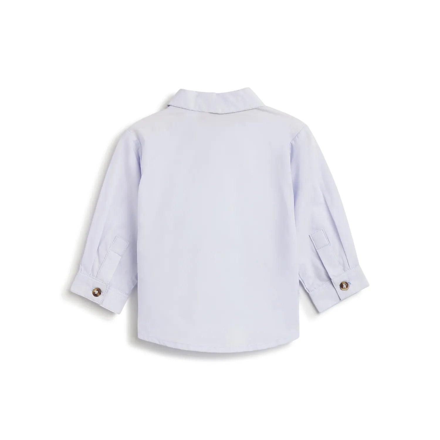 Boys Blue Solid Cotton Shirt