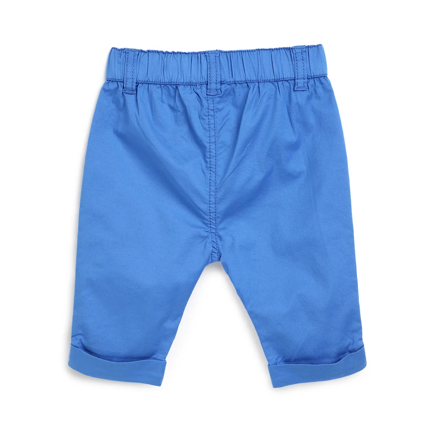 Boys Blue Solid Trousers
