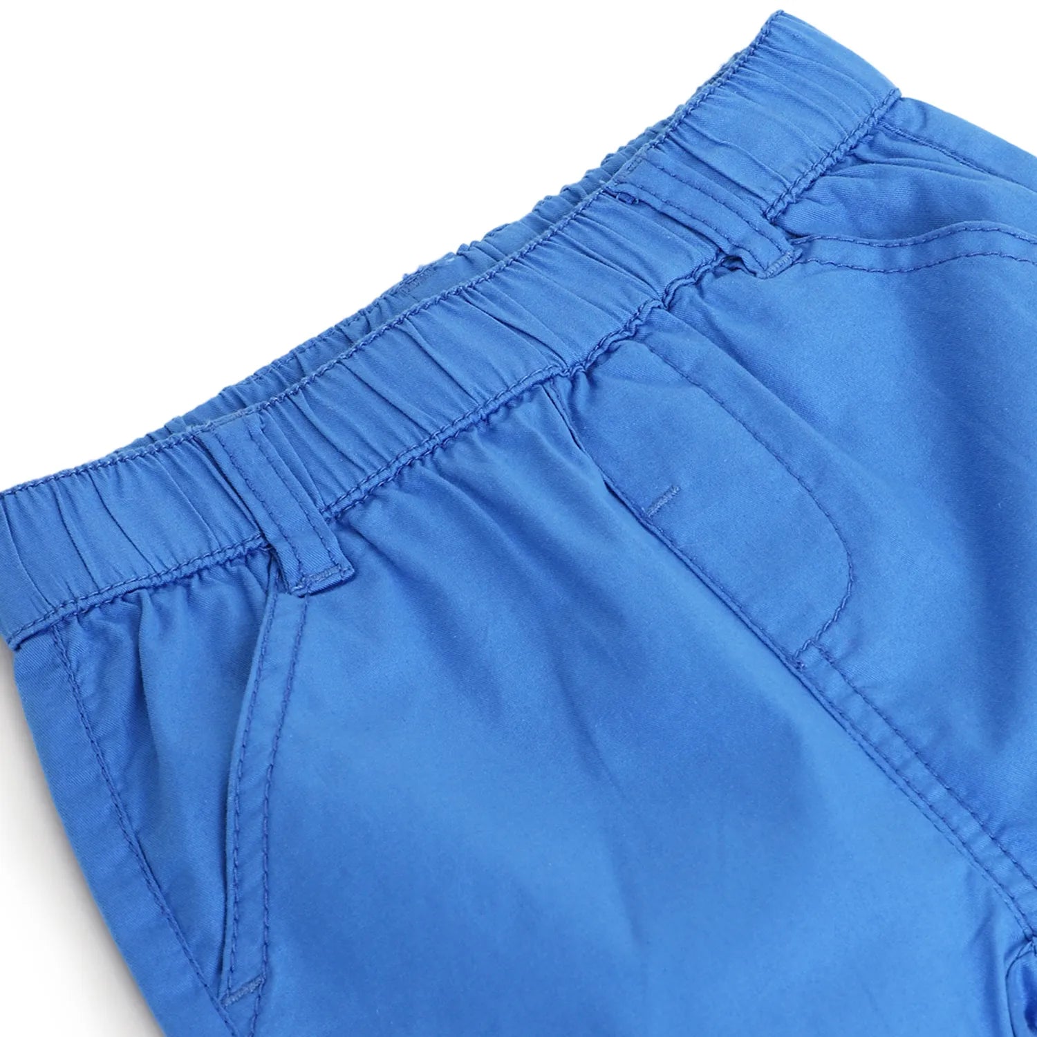 Boys Blue Solid Trousers
