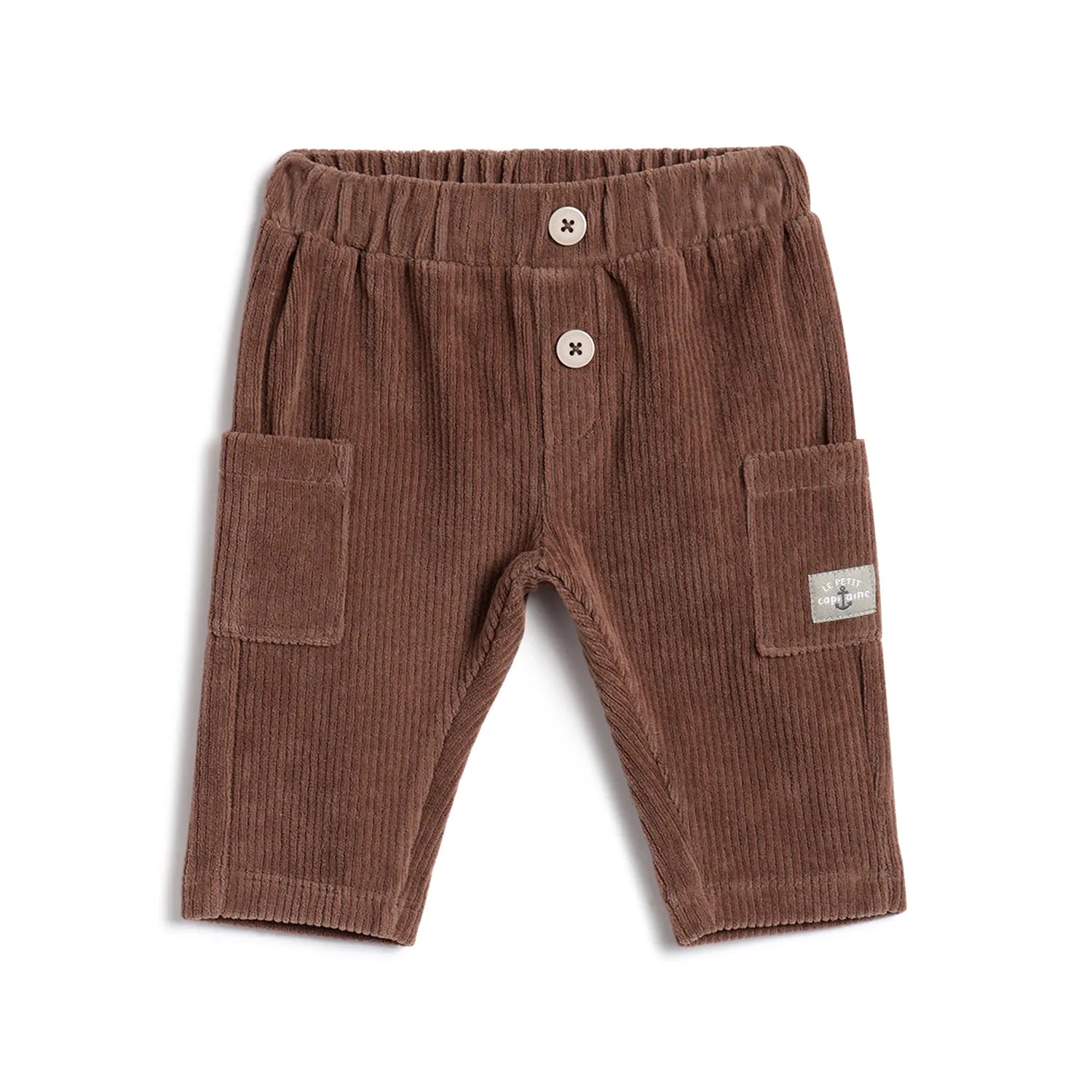 Boys Brown Cotton Trousers
