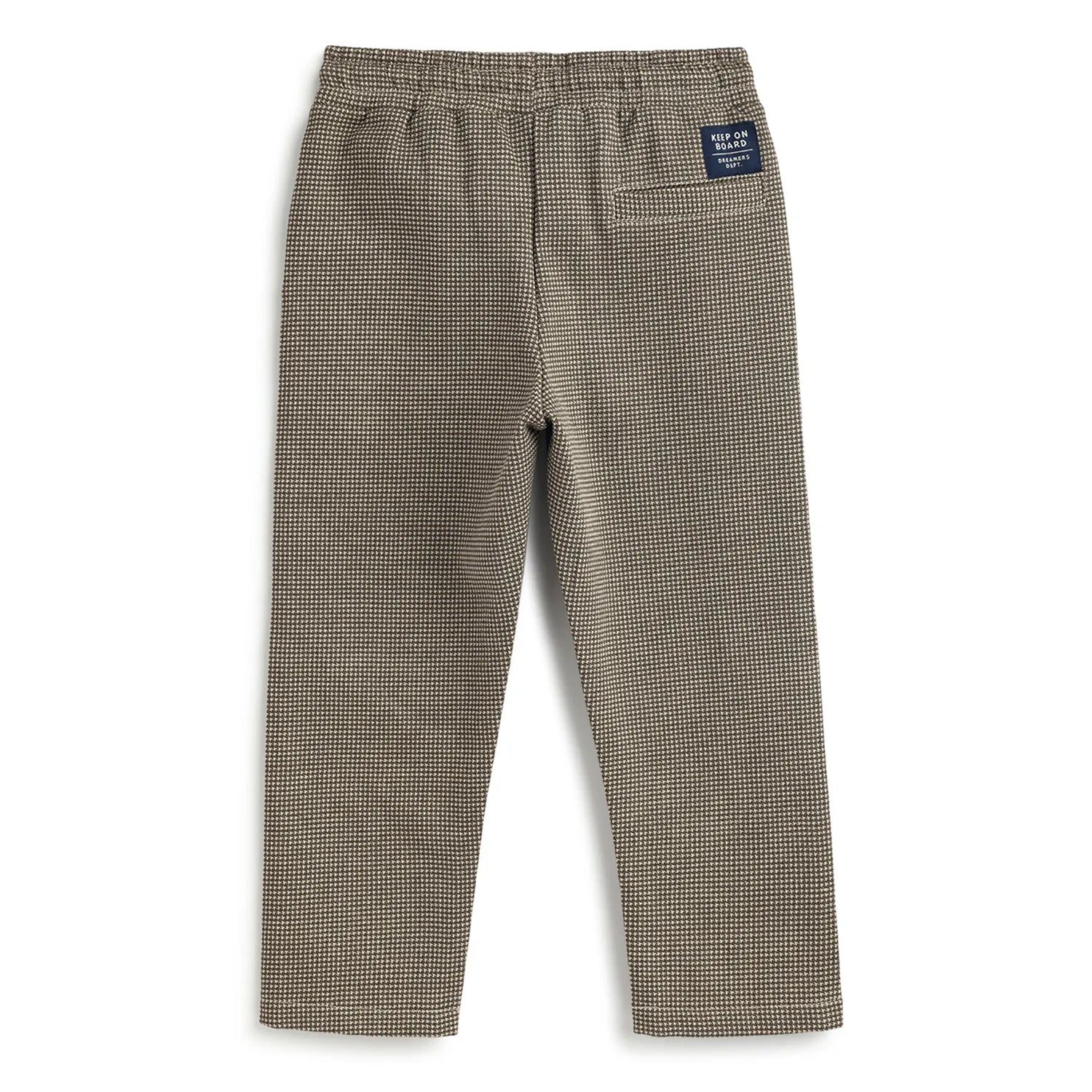 Boys Brown Printed Trousers