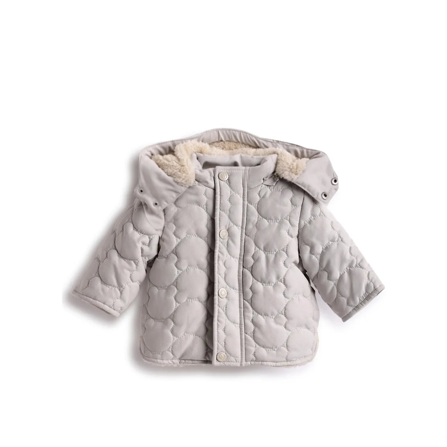 Boys Brown Self Design Hooded Jacket