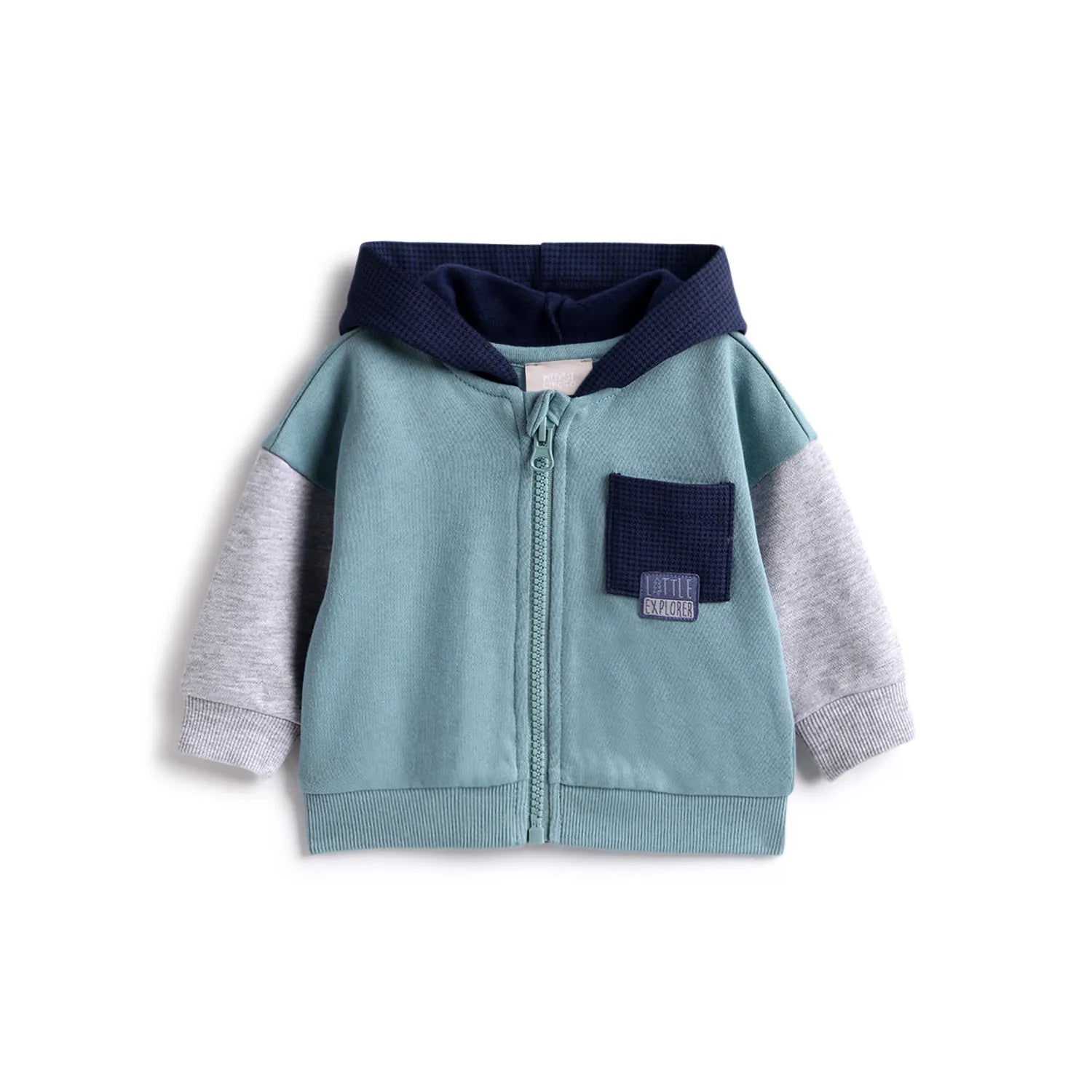 Boys Colourblocked Hooded Cardigan