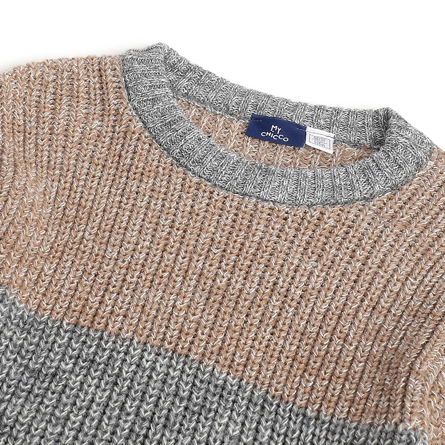 Boys Colourblocked Ribbed Pullover