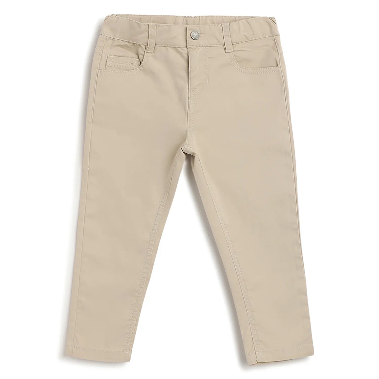 Boys Cotton Mid-Rise Trousers