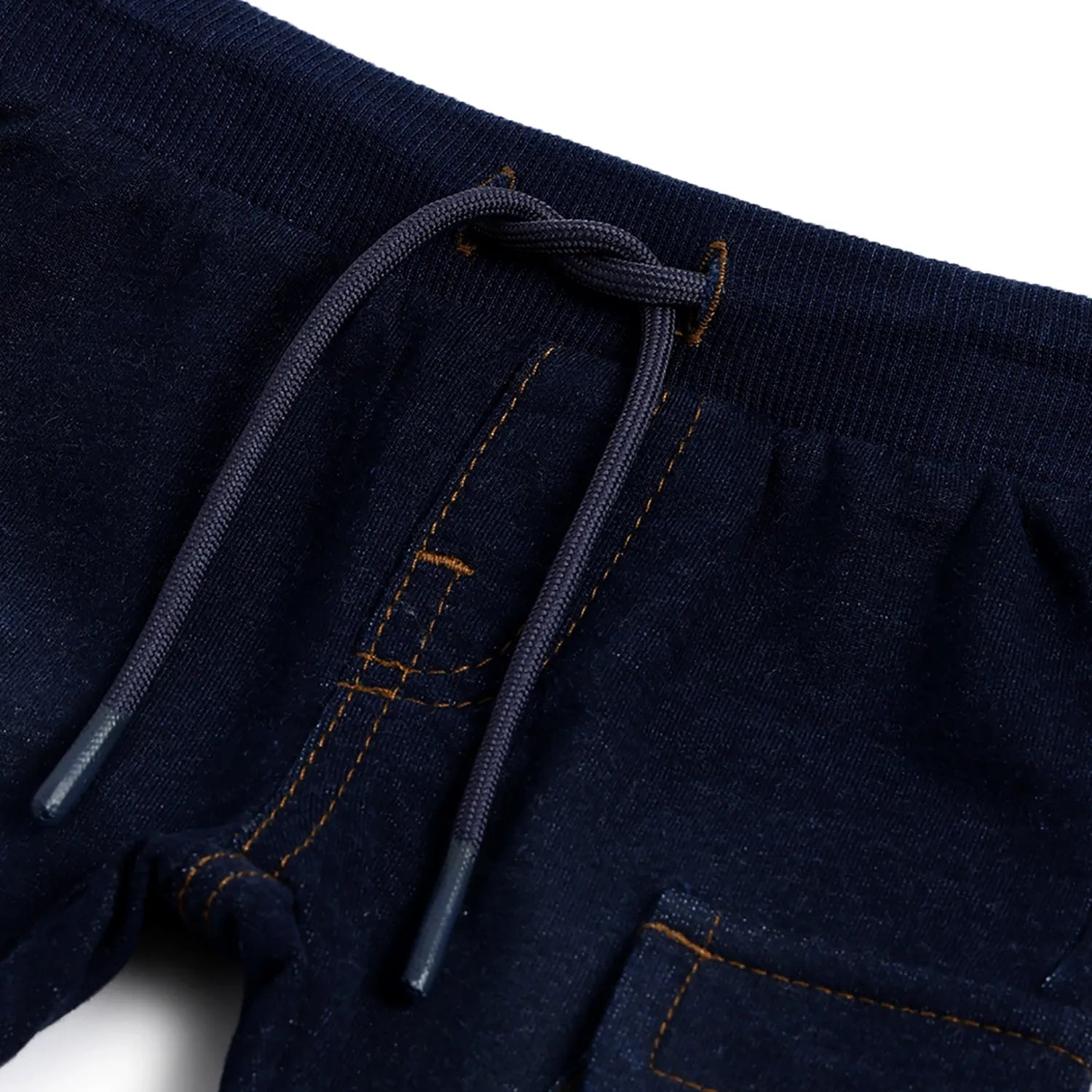 Boys Dark Blue Solid Trousers