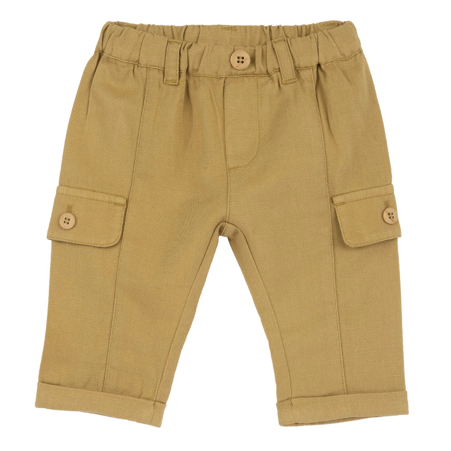 Boys Dark Yellow Solid Trouser