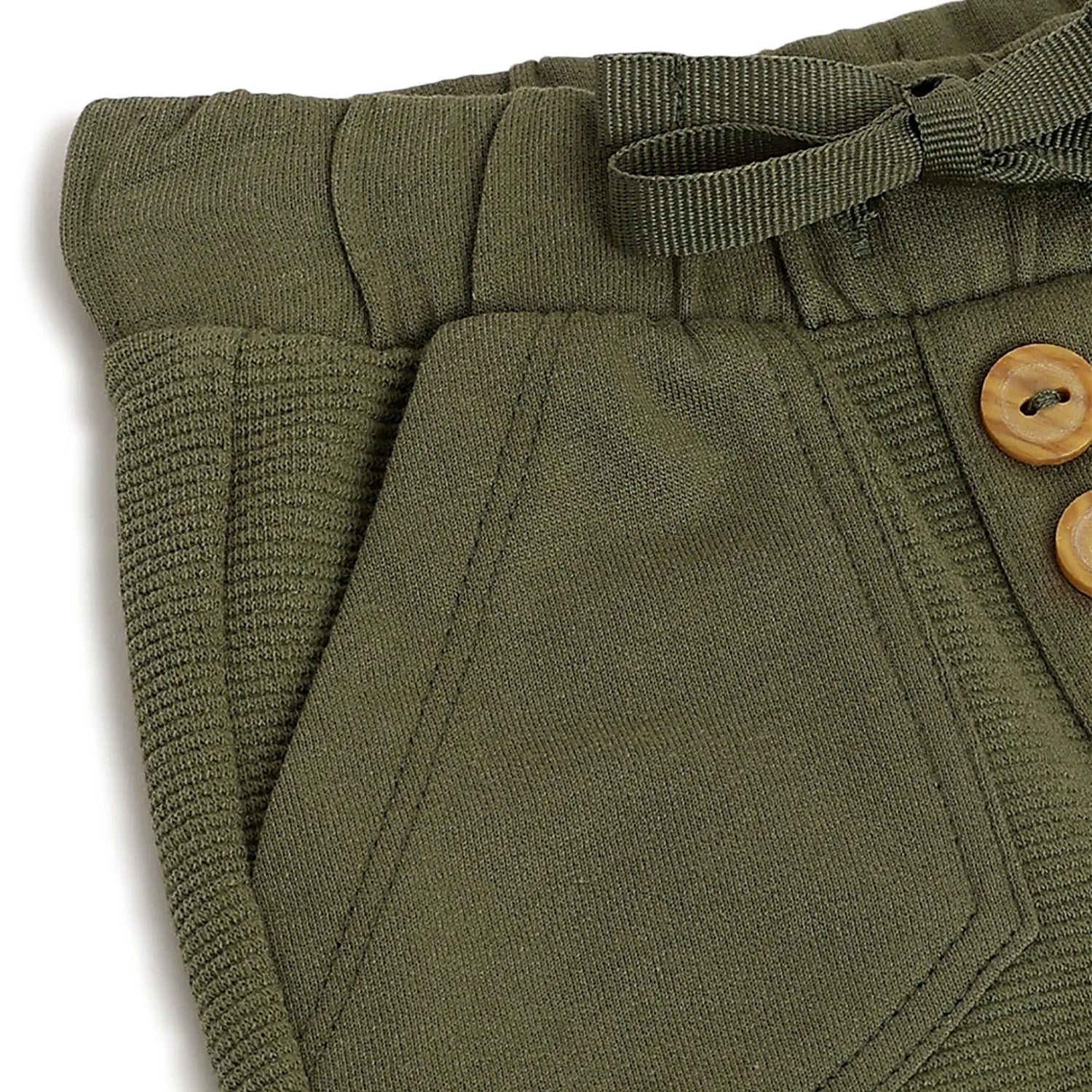 Boys Green Cotton Trouser