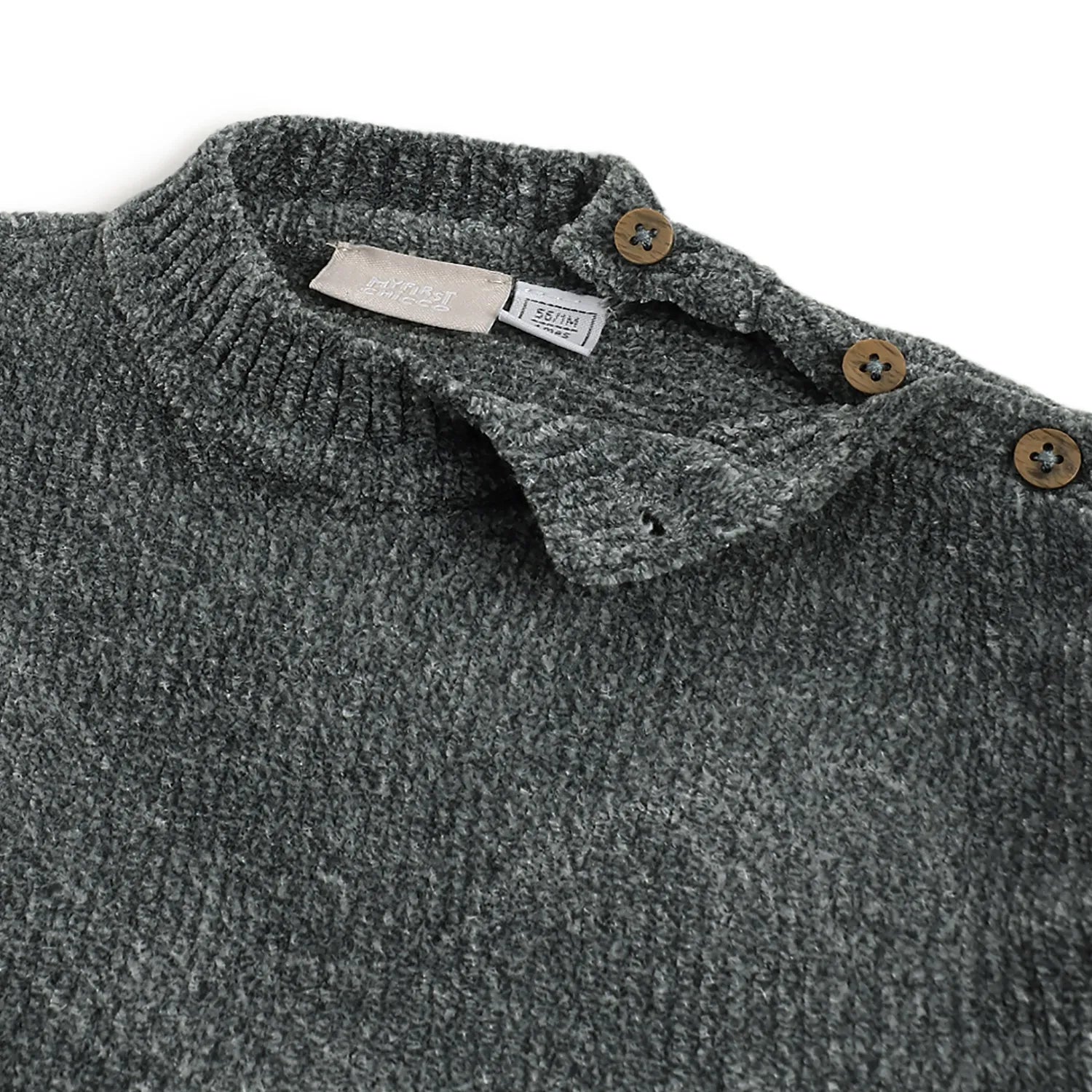 Boys Green Ribbed Pullover