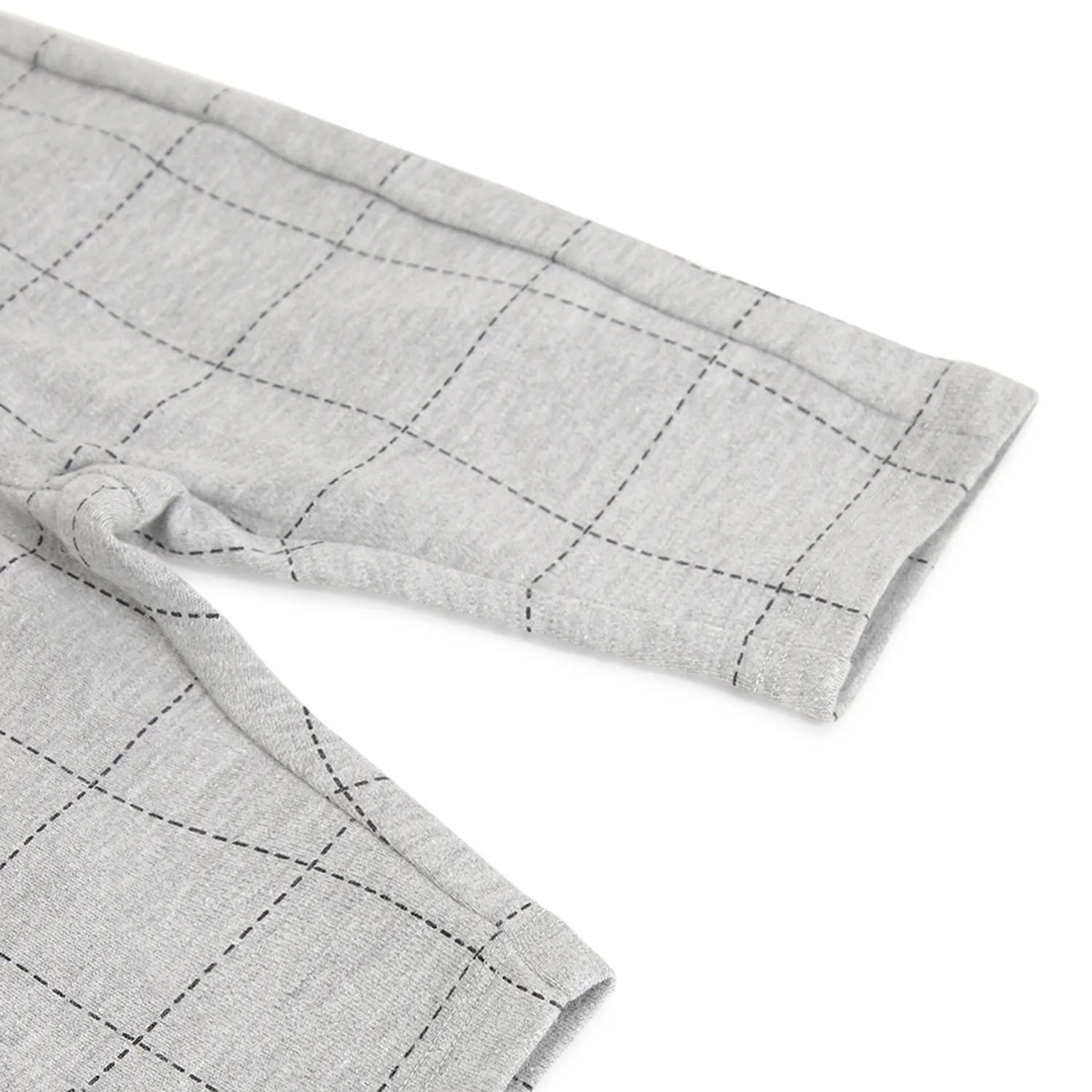 Boys Grey Checked Trousers